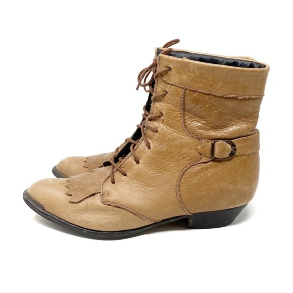 Vintage | Durango | Leather Cowgirl Bootie Size 6.5 Roper - Picture 5 of 10